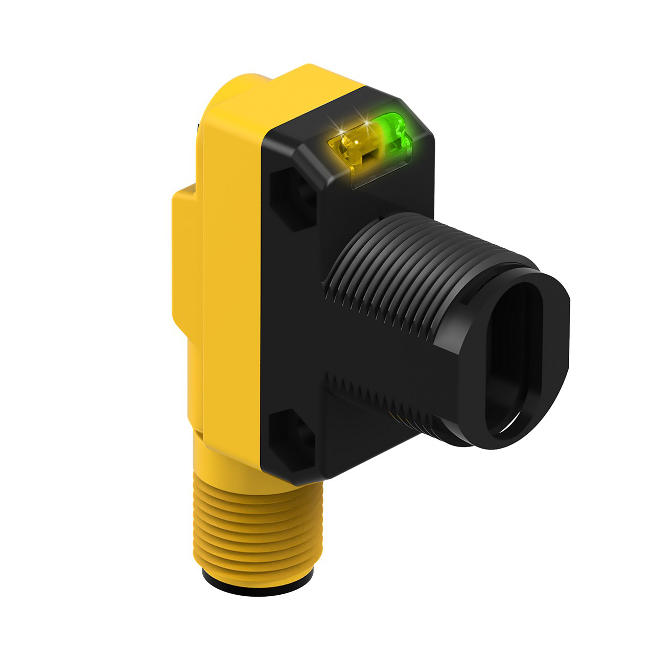 Banner Engineering Photoelectric Sensor; Glass Fiber; Rectangular; Variable Range; 10-30VDC; NPN; LO/DO Configurable; M12 QD